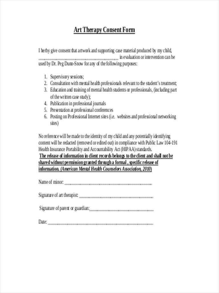 FREE 7 Therapy Consent Forms In PDF