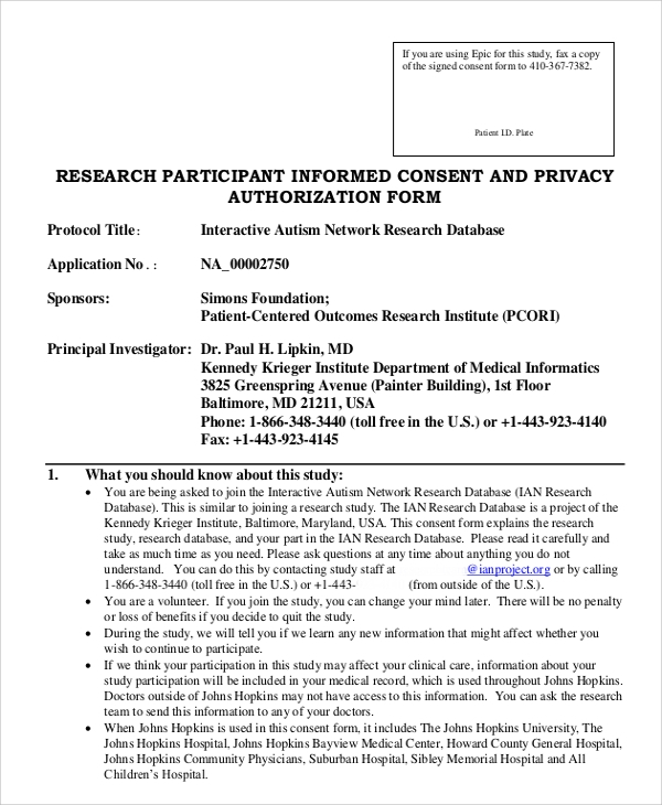 FREE 8 Sample Consent Forms In MS Word PDF