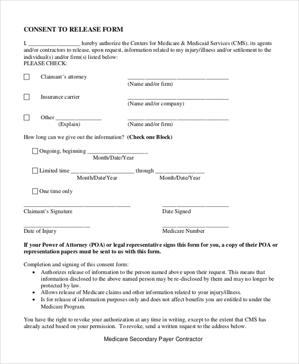 FREE 8 Sample Consent Forms In MS Word PDF