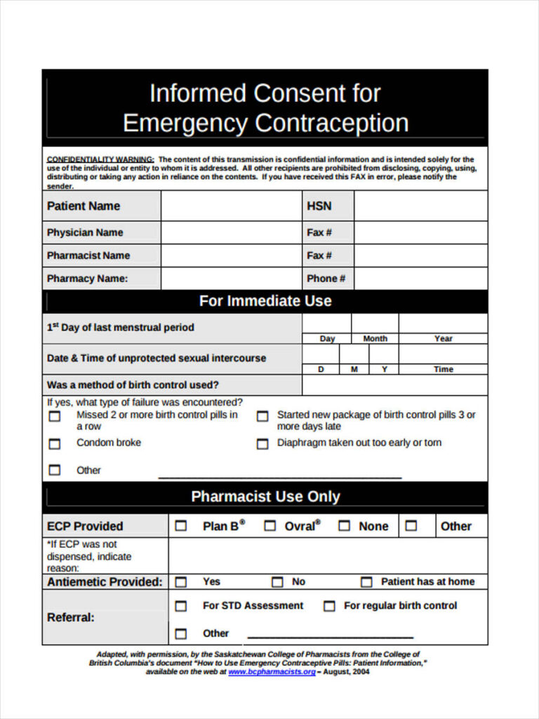 FREE 8 Sample Emergency Consent Forms In PDF Ms Word