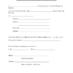 Free Printable Medical Consent Form EMERGENCY MEDICAL CONSENT FORM I