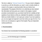 Free Surgical Consent Forms Templates Word PDF