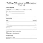 Free Wedding Videography Contract Template In 2021 CocoSign