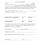 Grandparents Medical Consent Form Minor Child EForms