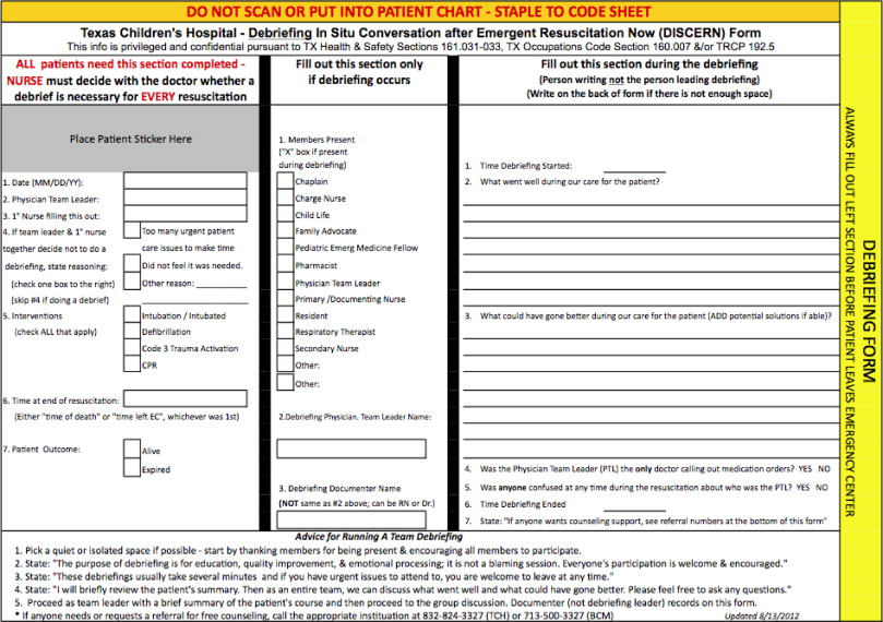 Implementation Of An In Situ Qualitative Debriefing Tool For 