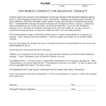 Informed Consent For Massage Therapy Free Download