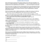 Landlord Letter Of Consent Template Printable Pdf Download