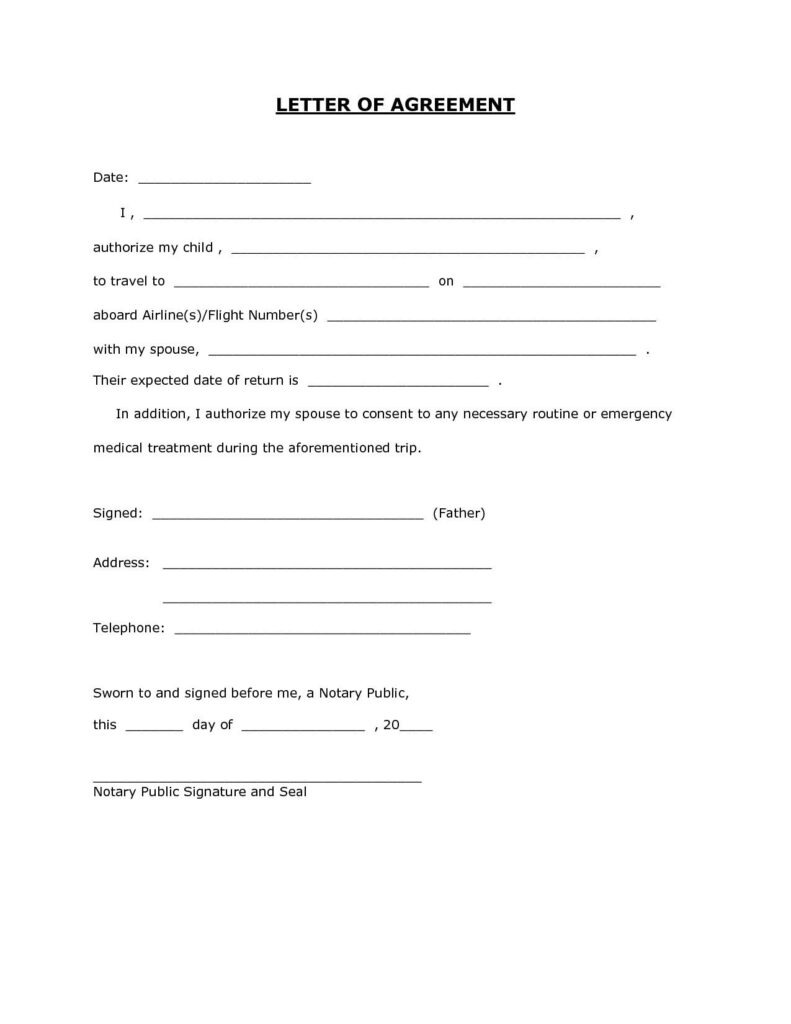 Letter Template For Permission Best Of 6 Child Travel Consent Letter 