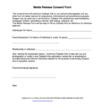 Media Release Consent Form Printable Pdf Download