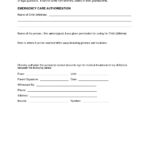 Medical Authorization Form for Grandparents For More Medical Release