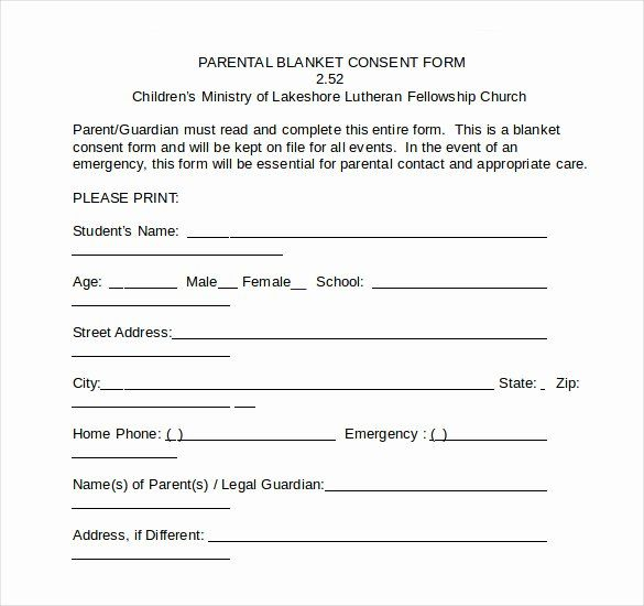 Medical Consent Form Template Free New Sample Child Medical Consent 