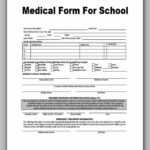 Medical Form For School Medical Form Templates