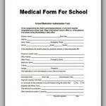 Medical Form For School Medical Form Templates