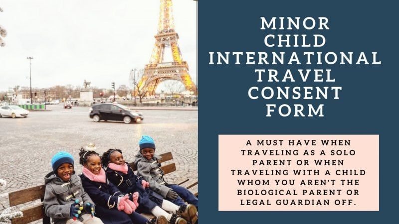 Minor Child International Travel Consent Form Affidavit And