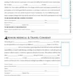 Minor Waiver Consent To Travel Form Printable Pdf Download