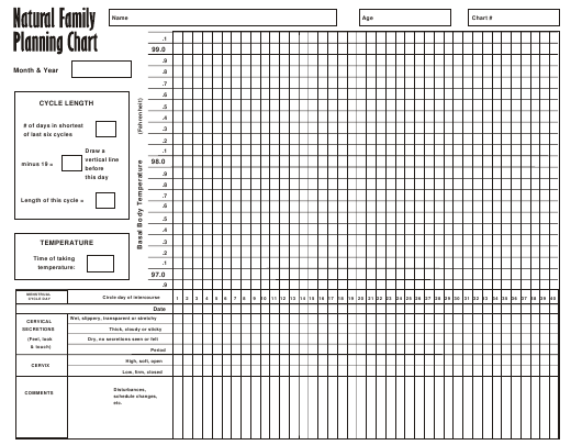 Natural Family Planning Chart Download Printable PDF Templateroller