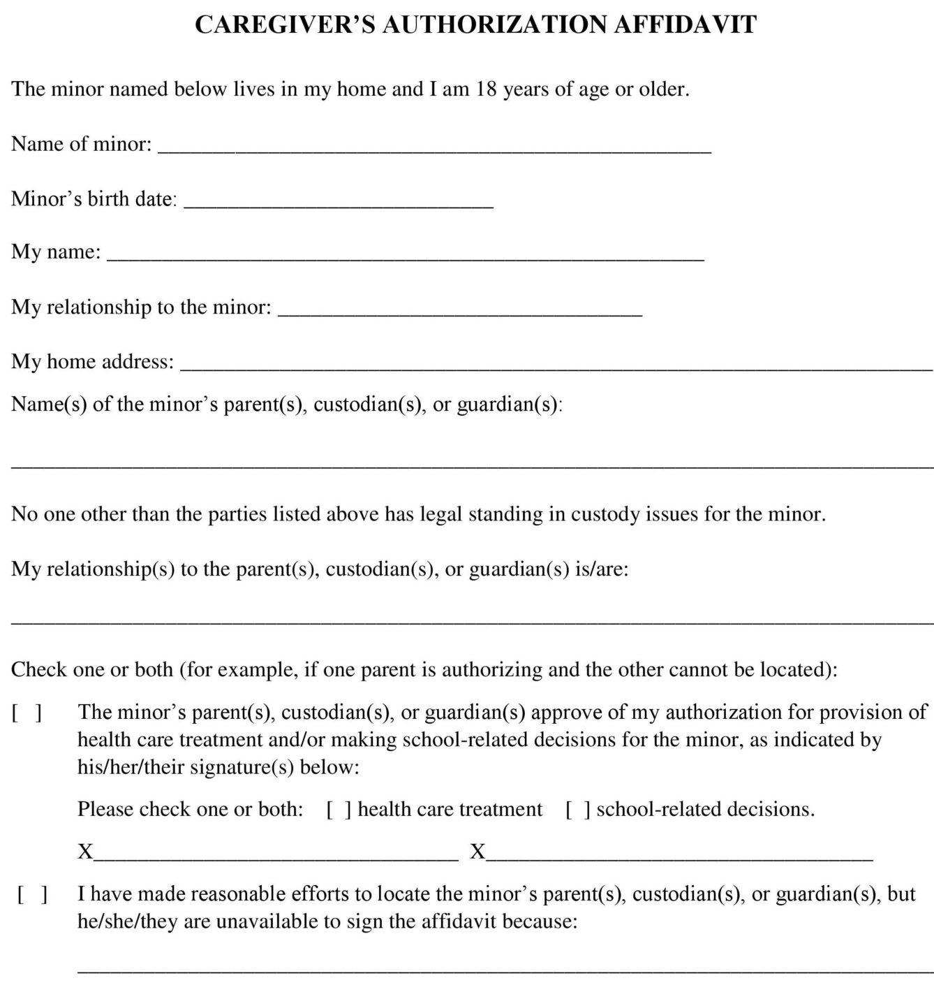 Medical Consent Form For Grandparents California 2022 Printable