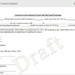 Notarized Letter Of Consent For Travel With A Minor