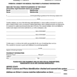 Parental Consent For Medical Treatment Pharmacy Information Form