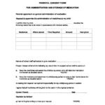 PARENTAL CONSENT FORM For Administration Of Medicines Woodborough