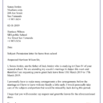 Permission Letter For School Absence 01 Best Letter Template