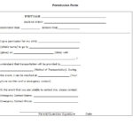 Permission Slip Template Free Word Templates