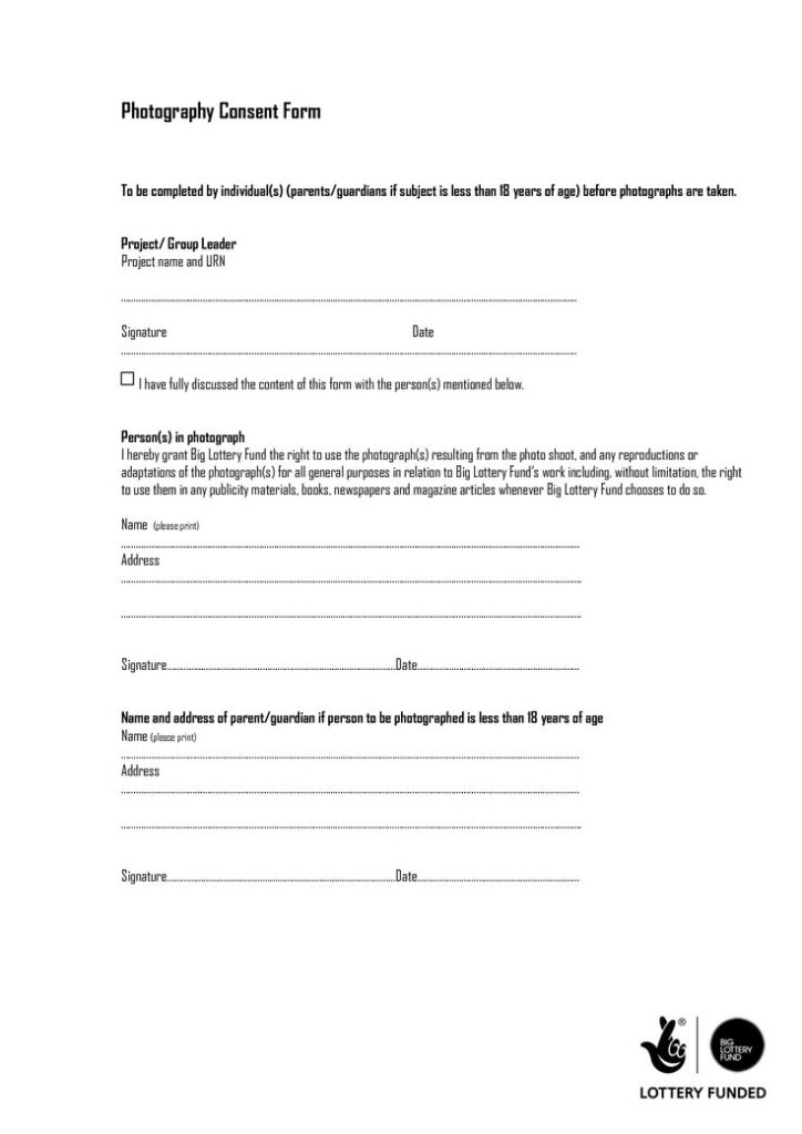 Photography Consent Form Free Printable Documents Consent Forms 