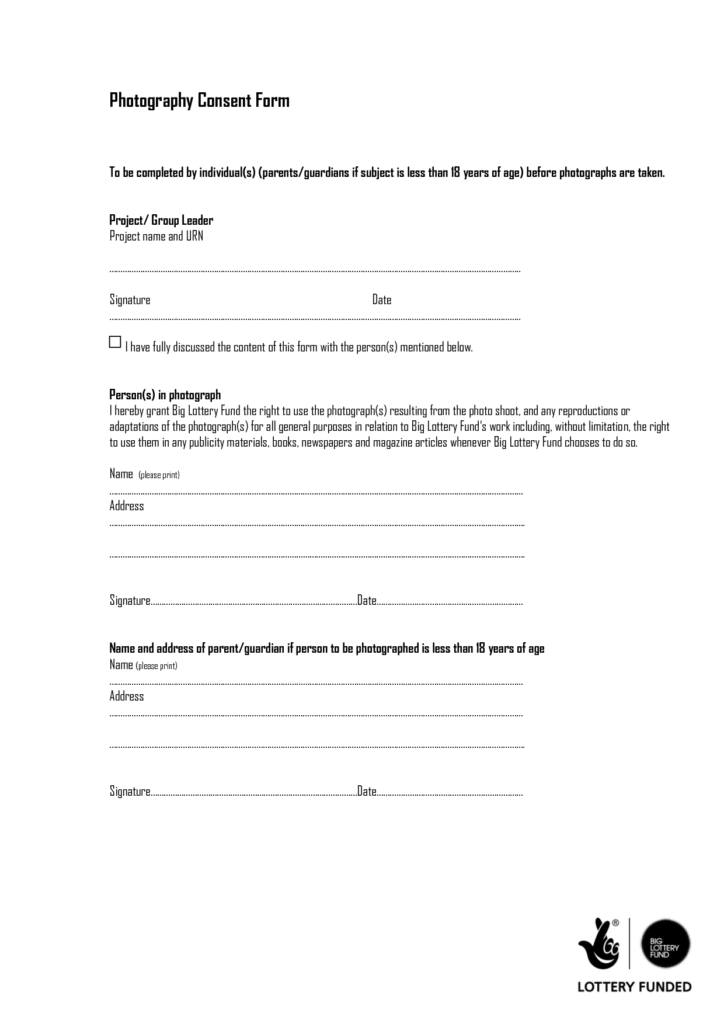 Photography Consent Form Free Printable Documents Consent Forms 