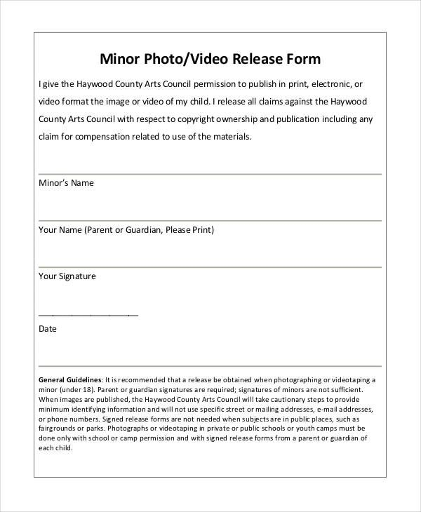 Photography Forms Templates Photo Release Form Template 9 Free Pdf 