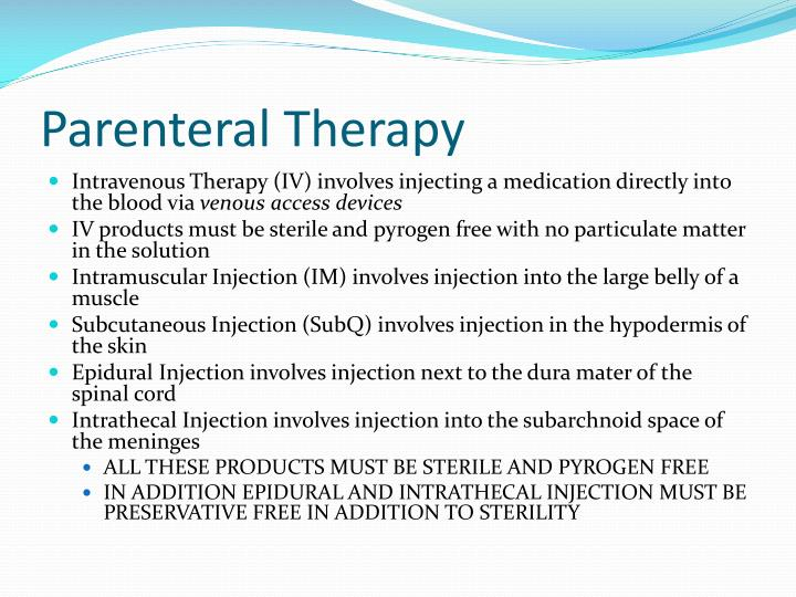 PPT Parenteral Therapy PowerPoint Presentation Free Download ID 