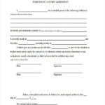 Temporary Guardianship Agreement Form Custody Agreement Child