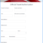 Travel Authorization Form Template Formsite