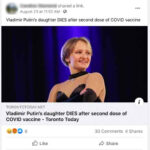 Vladimir Putin s Daughter DIES After Second Dose Of COVID Vaccine