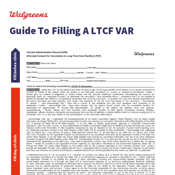 Walgreens Covid Vaccine Consent Form Walgreens Now Administering 