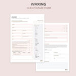 Waxing Consultation Forms Aftercare Advice Client Consent Etsy