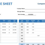 Weekly Timesheet Template Excel Templates Free Printable