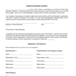 10 Parent Guardian Consent Form Template Template Free Download