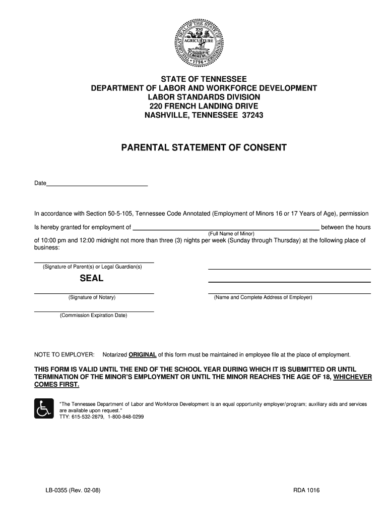 2008 Form TN LB 0355 Fill Online Printable Fillable Blank PdfFiller