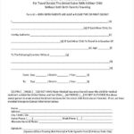 28 Child Travel Consent Form Template In 2020 Travel Consent Form