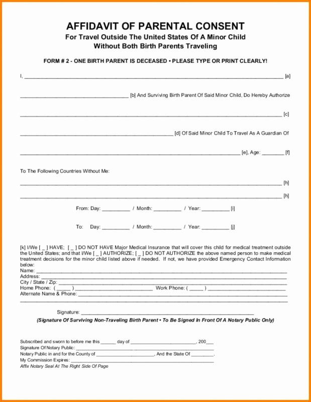  30 Child Travel Consent Form Template In 2020 Parental Consent 