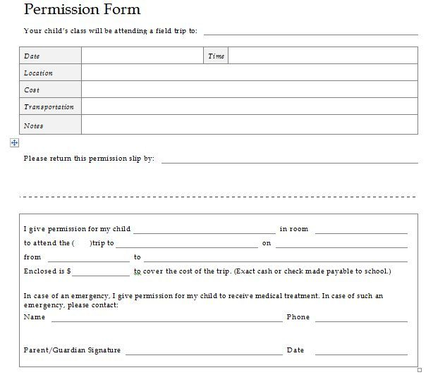 35 Permission Slip Templates Field Trip Forms Permission Slip 