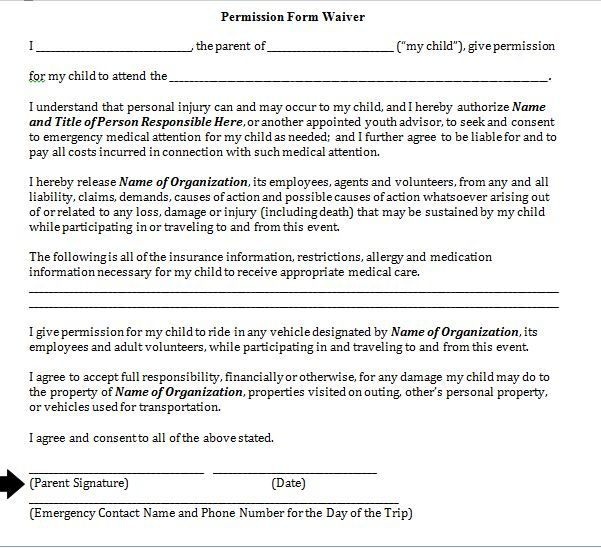 35 Permission Slip Templates Field Trip Forms Permission Slip 