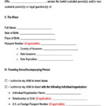 Authorization Letter For A Child To Travel Alone Samples Templates