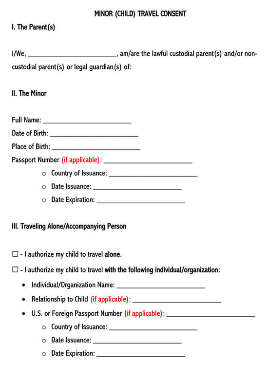 Authorization Letter For A Child To Travel Alone Samples Templates 