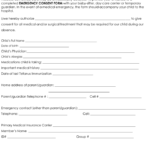 Child Medical Consent Form Templates 6 Samples For Word