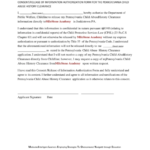 Consent release Of Information Authorization Form For The Pennsylvania