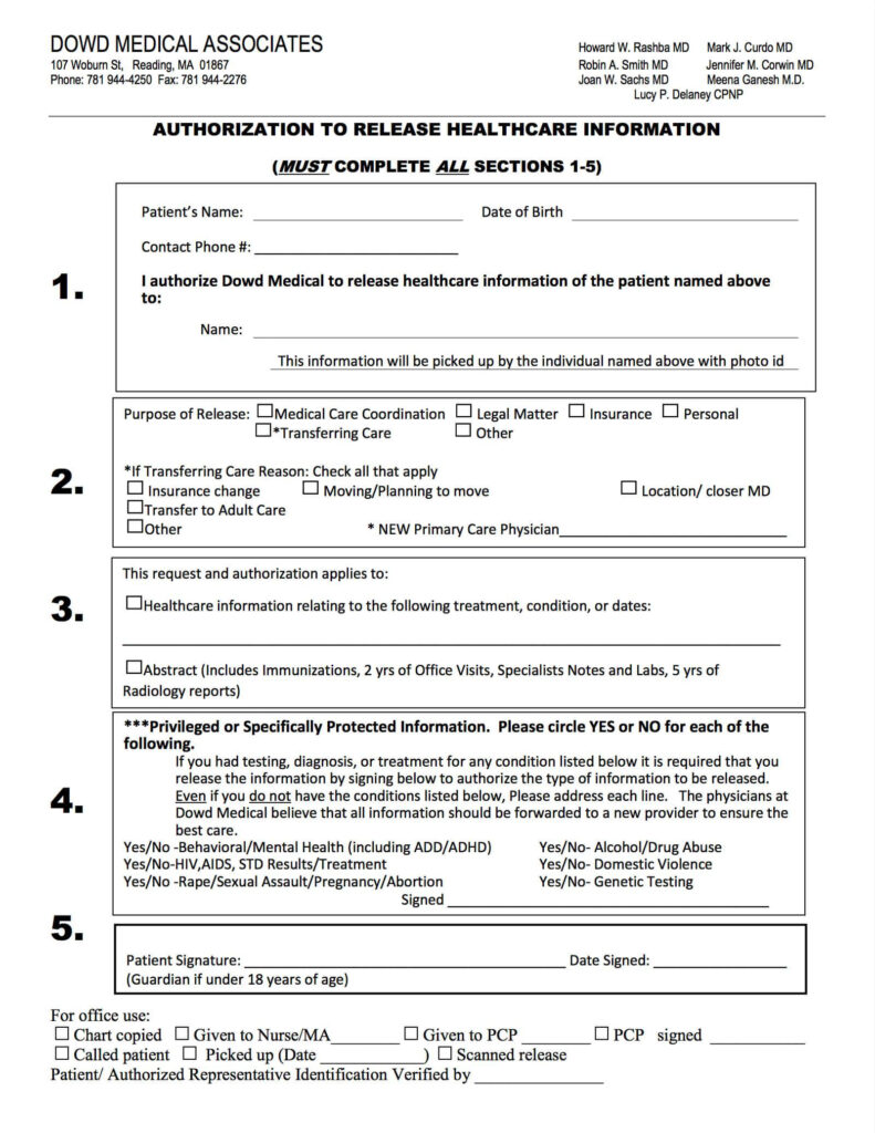 Dowd Medical Forms