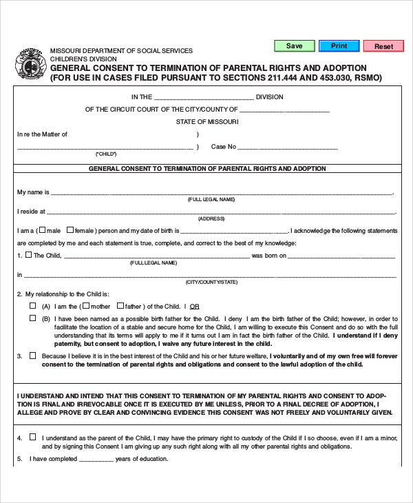 FREE 10 Sample Parental Release Forms In MS Word PDF