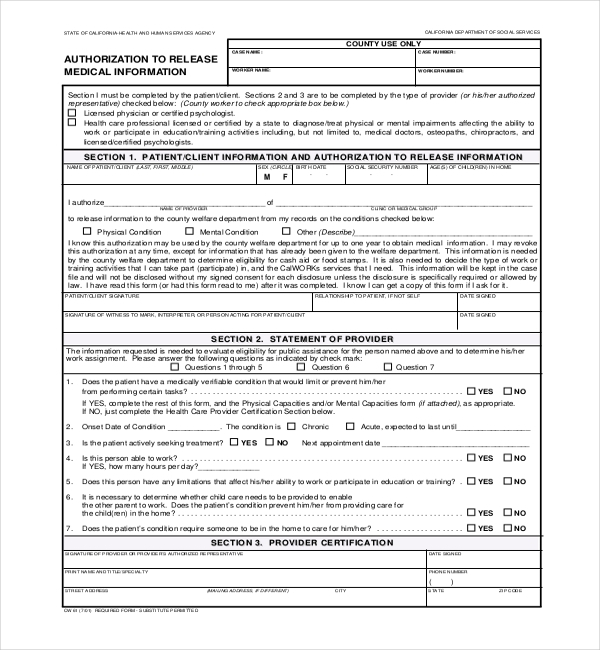 FREE 17 Sample Medical Waiver Forms In PDF Word Excel