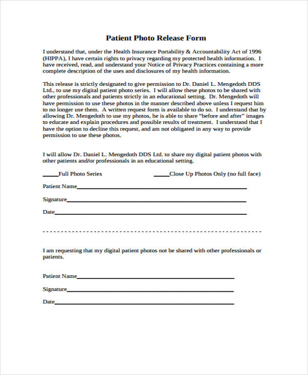 FREE 21 Sample Patient Release Forms In PDF MS Word